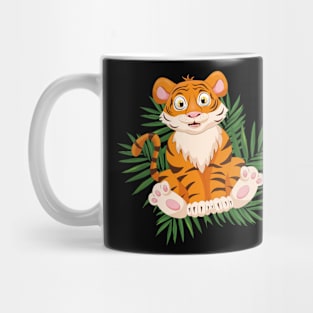 A tiger cub in the foliage Mug